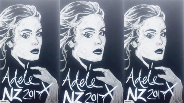 Kiwi artist's impressive painting of Adele goes to auction on Trade Me
