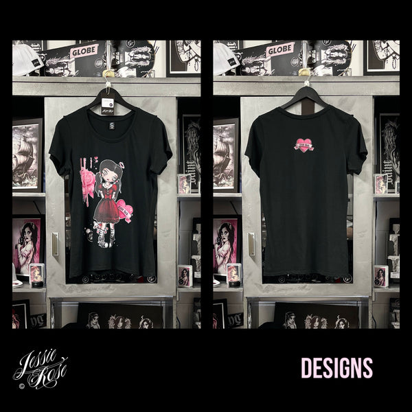 T Shirt (womens) - Rose Red