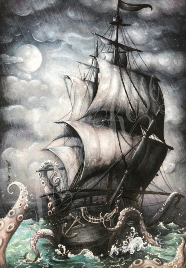 The Kraken - 'Ornate Frame' Brooch