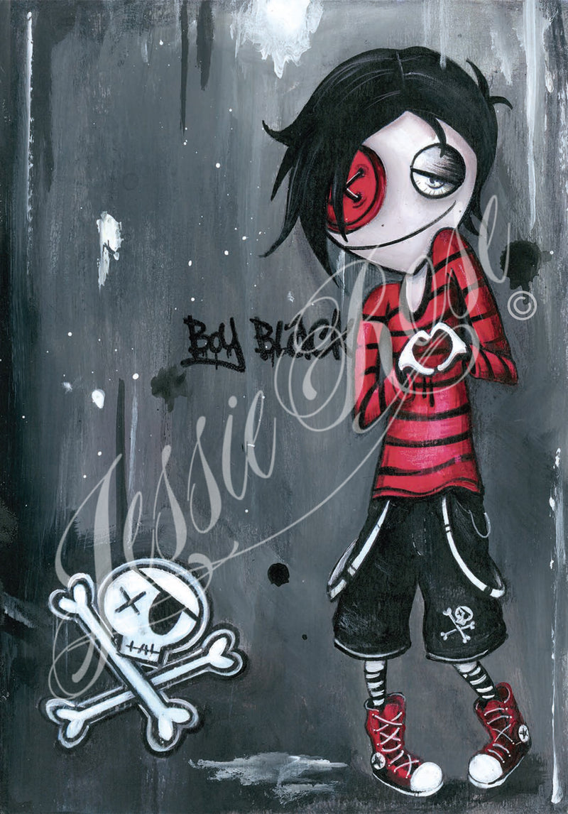 'Boy Black' - Signed Print