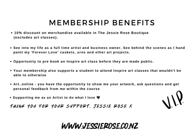 Jessie Rose Membership -  $7.50 pm