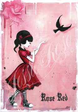 'Bye Bye Birdy' Rose Red - Signed Print