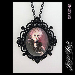 **SALE** The Black Rose - 'Victorian' Pendant (black)