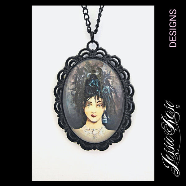Butterflies - 'Ornate' Pendant (black)
