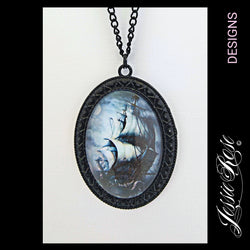 The Kraken - 'Gothic Black' Pendant