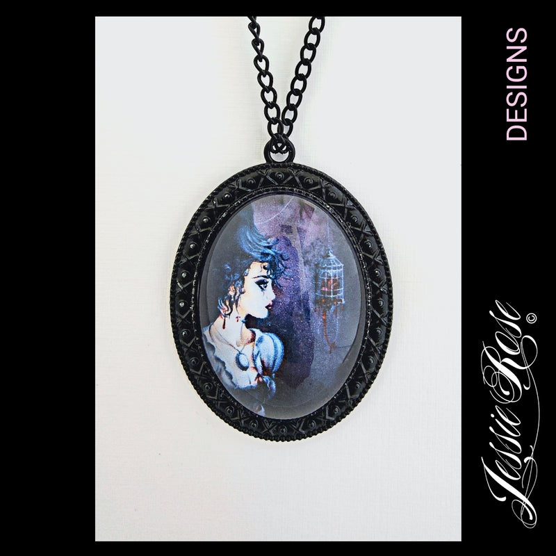 **SALE** The Bird - 'Gothic Black' Pendant