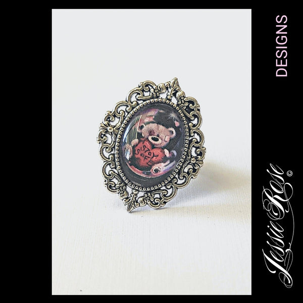 **SALE** Bubbles - 'Victorian Frame' Silver Ring