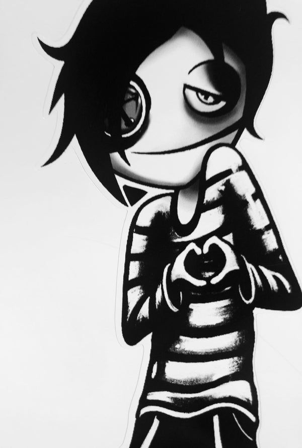 Vinyl Stickers - Boy Black 'Emo Love'