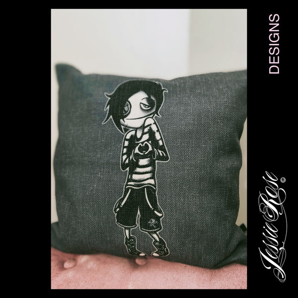 Boy Black Cushion Cover