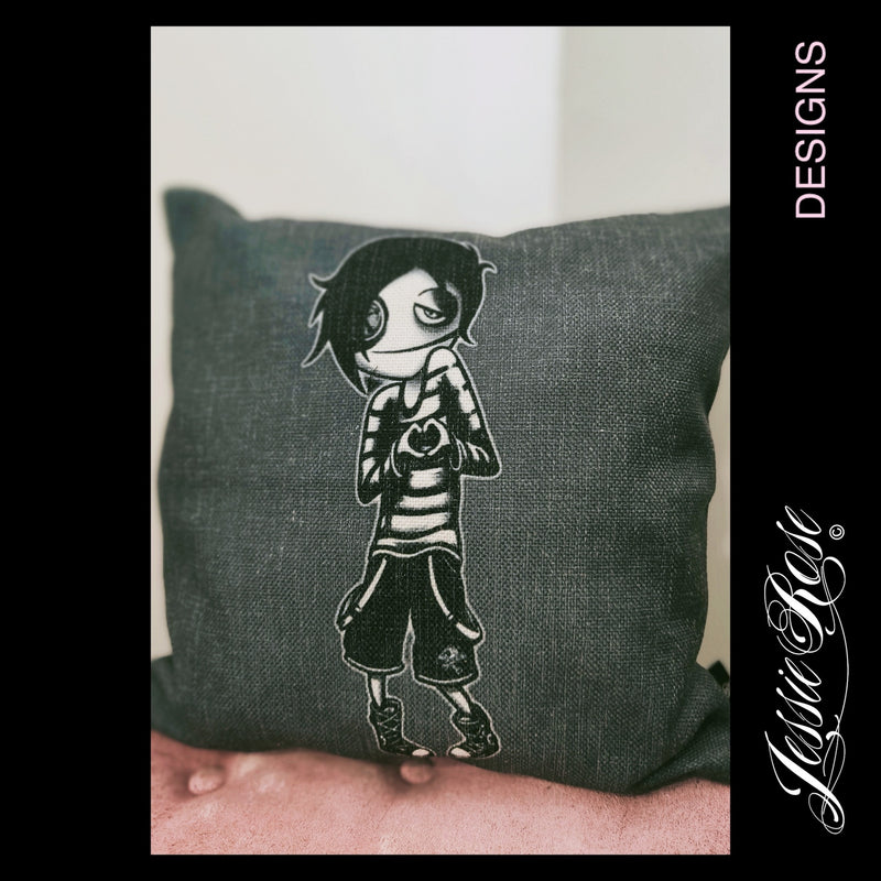 Boy Black Cushion Cover