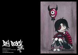 Boy Black Greeting Cards - Monster Balloon