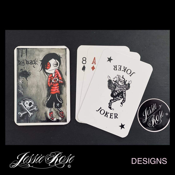 'Boy Black' Playing Cards