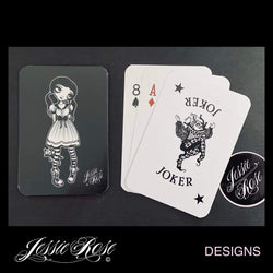 'Rose Red' BW Playing Cards