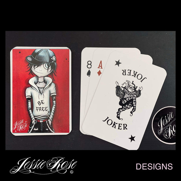 'Be Free - Boy' Playing Cards